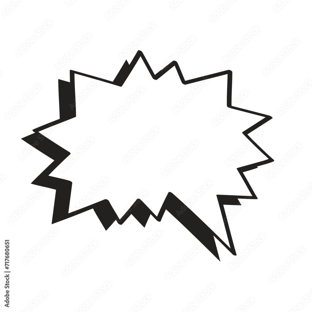 Vector hand drawn speech bubble doodle illustration on white. backgroundai Vector hand drawn speech bubble doodle illustration on white. backgroundai