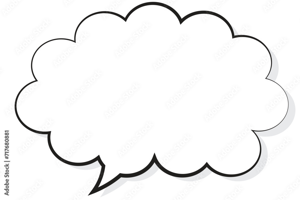 speech bubble geometric or message box with shadow. white background and isolated speech bubble geometric or message box with shadow. white background and isolated