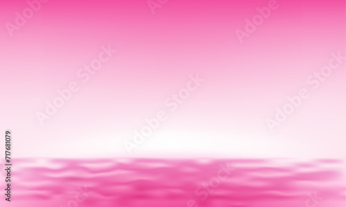 Vector seawater in the ocean and summer pink sky background
