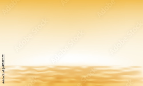 Vector seawater in the ocean and summer yellow sky background