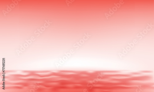 Vector seawater in the ocean and summer red sky background