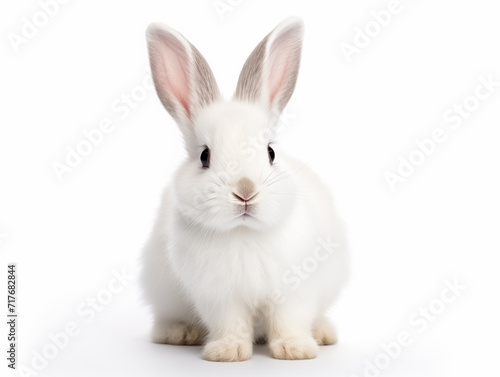 Fluffy white rabbit.