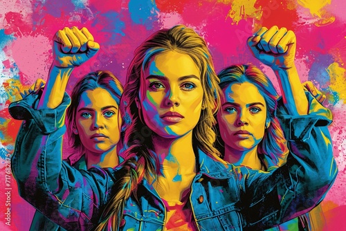 Female Empowerment: Women's March on Adobe Stock Generative AI