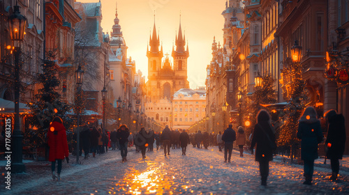 Enchanted Evenings: Prague's Romantic Glow on Valentine's Day photo
