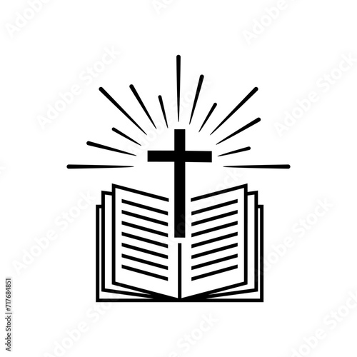 Bible icon vector. Religion illustration sign. Faith symbol or logo.