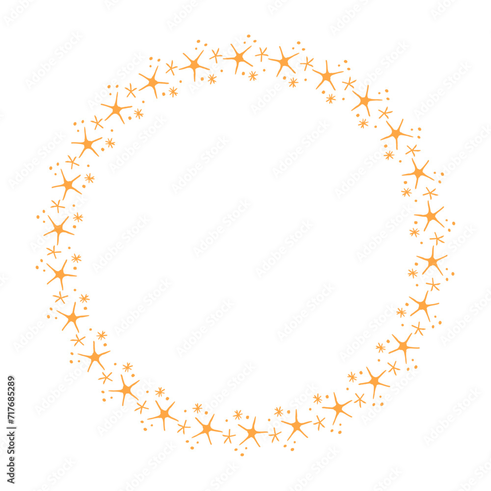 Vector stars frame. round border frames with star Vector stars frame. round border frames with star