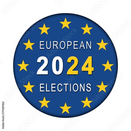 European Election 2024 - graphic for election voting - 3D Illustration