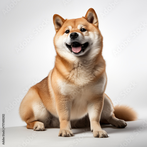A fat, fluffy Shiba dog.