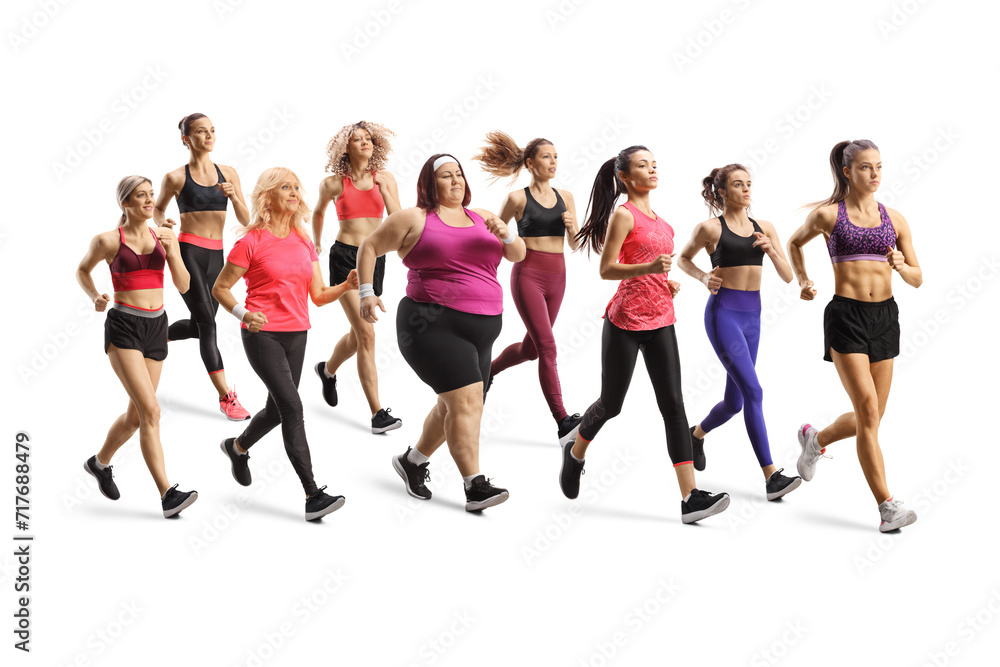 Fototapeta premium Female race, women running a marathon