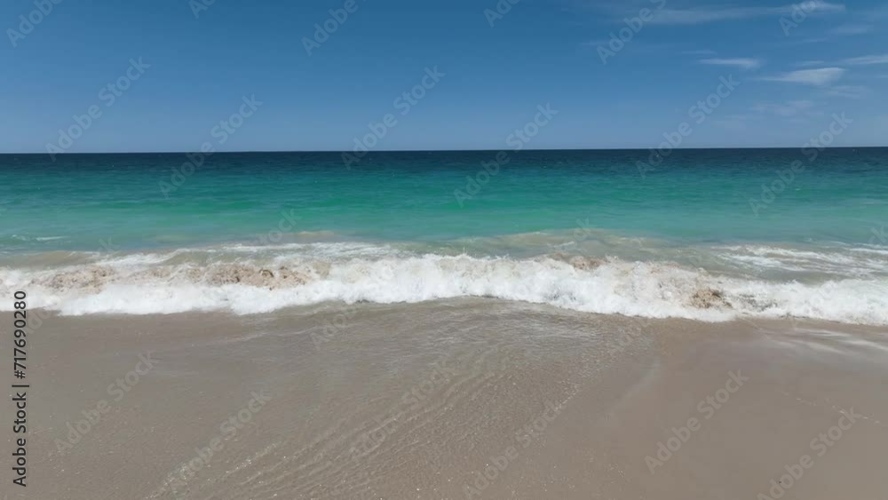 beautiful white sand turquoise sea 4k city beach perth australia aerial footage drone