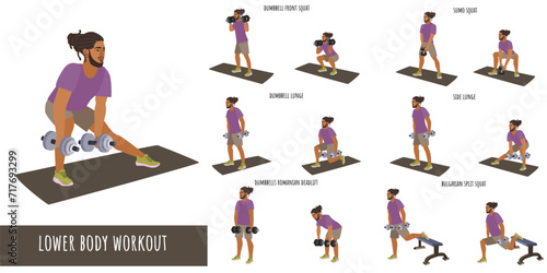 Healthy man doing lower body workout