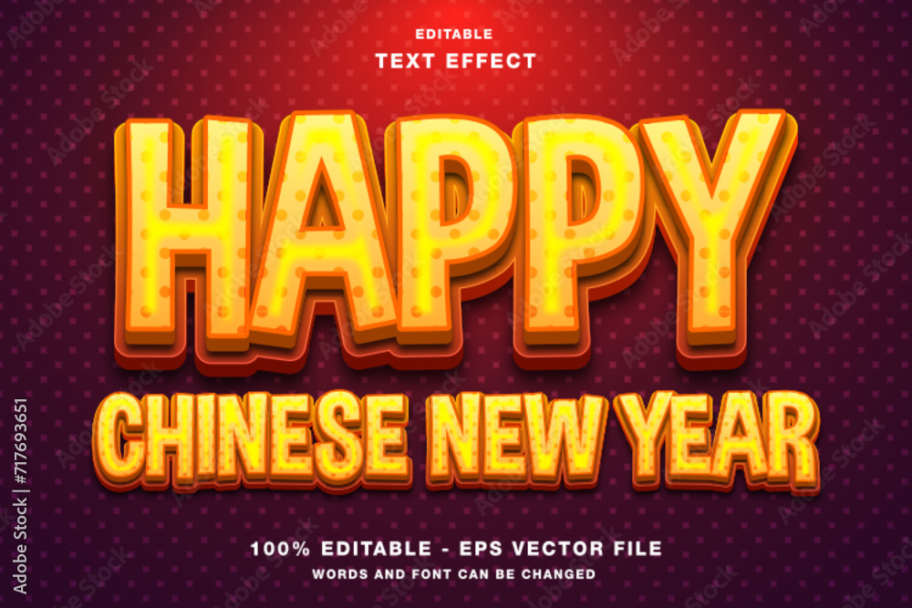 Happy Chinese New Year Editable Text Effect