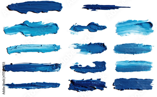 Blue Oilbrush Strokes. Transparent blue oilbrush strokes.