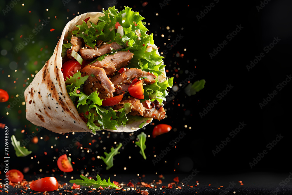 Street-Food-Liebe: Ein verlockendes Bild von einem leckeren Döner ...
