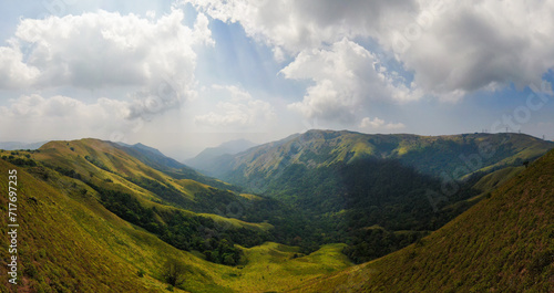 aerial Panaroma beautiful landscape of devaramane mountain © DEVIKA PRODUCTION