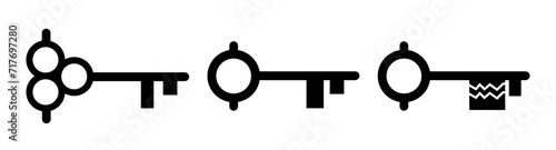 Key Icon in trendy flat style isolated on grey background. Key symbol for your web site design, logo, app, UI. Vector illustration,