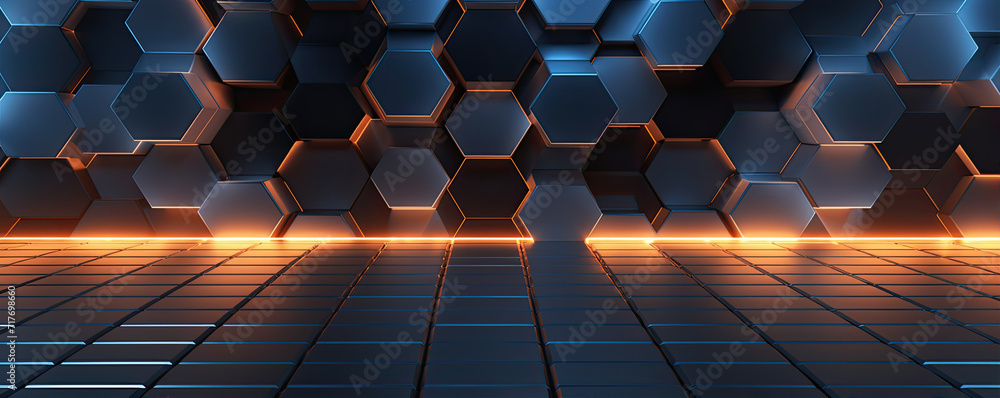 Obraz premium Room or interior from furistic blocks. Future design of rooms.