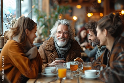 Coffee and Conversation  A Gathering of Friends in a Cozy Cafe Generative AI