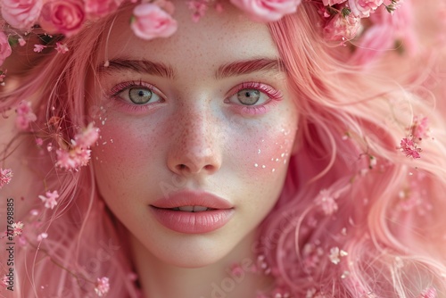 Pink Flower Power: A Celebration of Spring's Beauty Generative AI