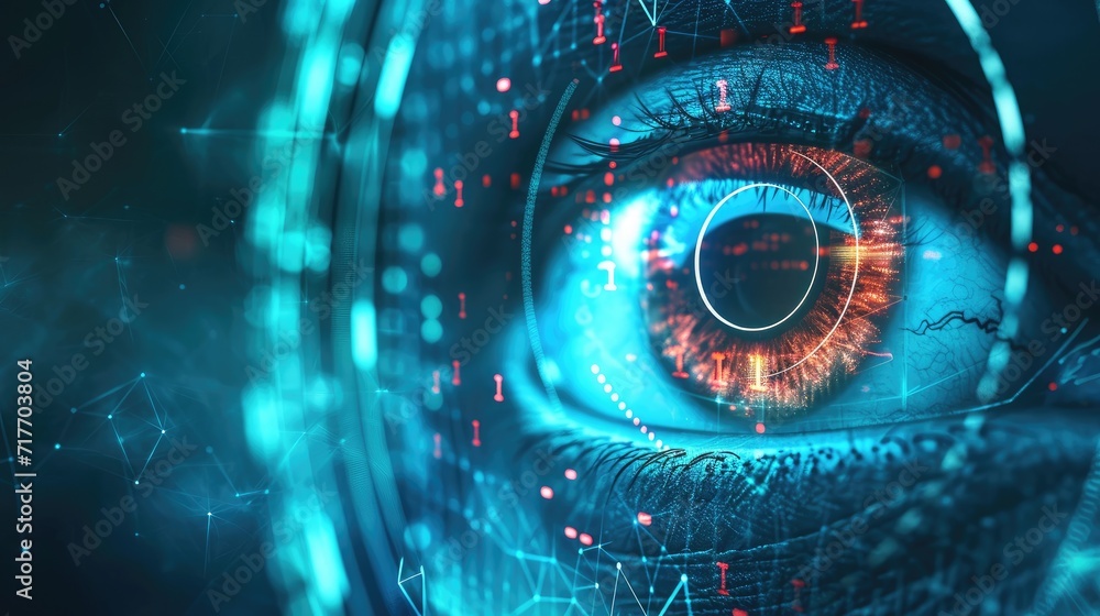 futuristic digital eye data network and cyber security technology ...