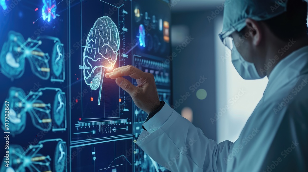 Doctor use robotic artificial intelligence medical technology diagnose Doctor use robotic artificial intelligence medical technology diagnose