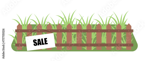 Land for sale vector icon. That tract of land for owned, sale, development, rent, buy. And investment to growth, profit, wealth and value