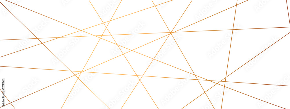 Obraz premium Abstract luxury seamless premium shiny golden random chaotic square and triangle lines on transparent background. Vector, illustration