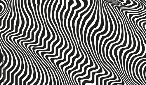 Background - psychedelic background - black and white patterns - Distorted lines - Swirl - editable vector