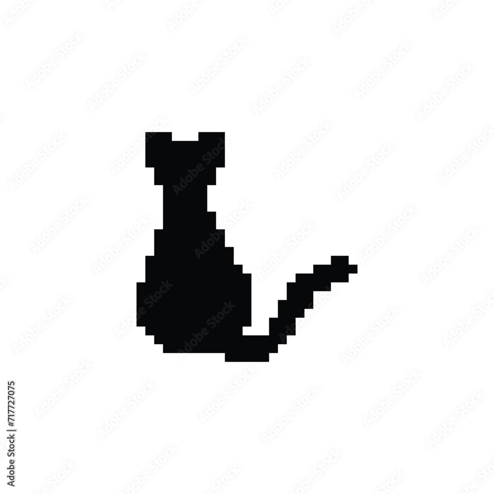 cat pixel art icon vector animal for 8 bit game logo cat pixel art icon vector animal for 8 bit game logo
