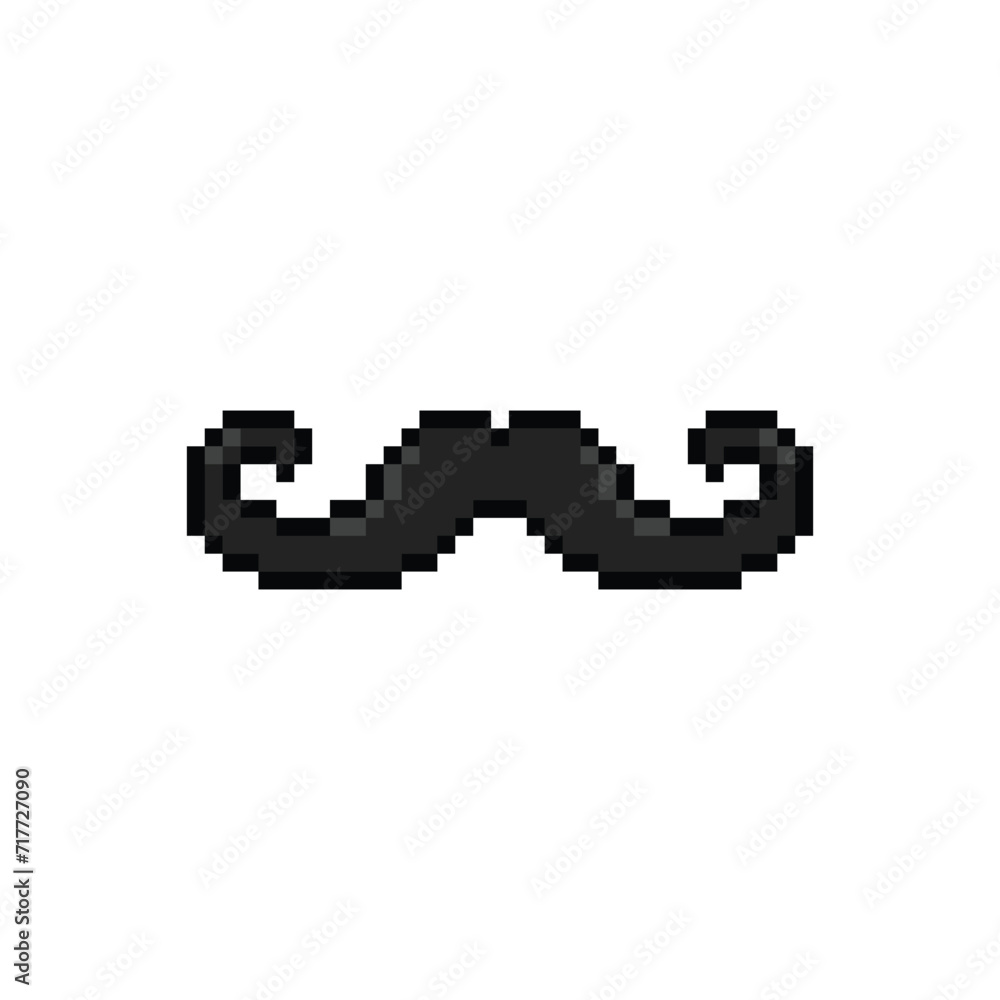 pixel art mustache vector icon pixel element for 8 bit game pixel art mustache vector icon pixel element for 8 bit game