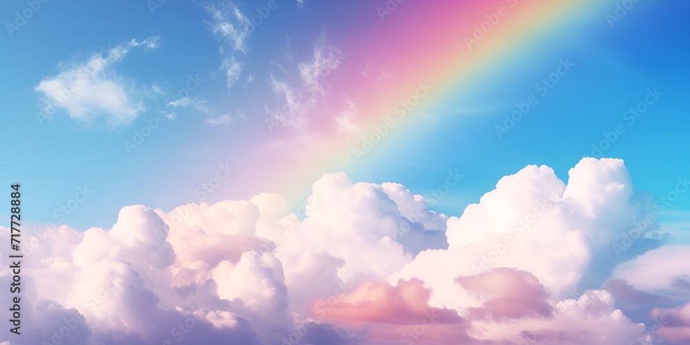 Nature theme, A rainbow stretching across the sky , rainbow, stretching, sky, nature theme