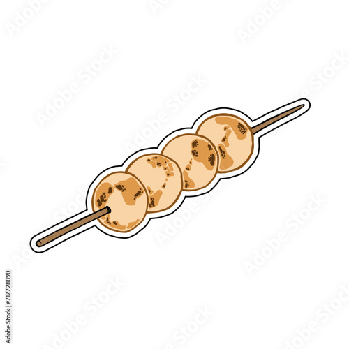 Asian national food EPS 10 illustration isolated on white background