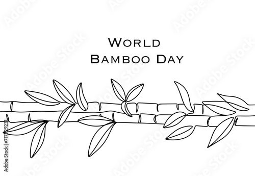 Bamboo. Holiday. One line