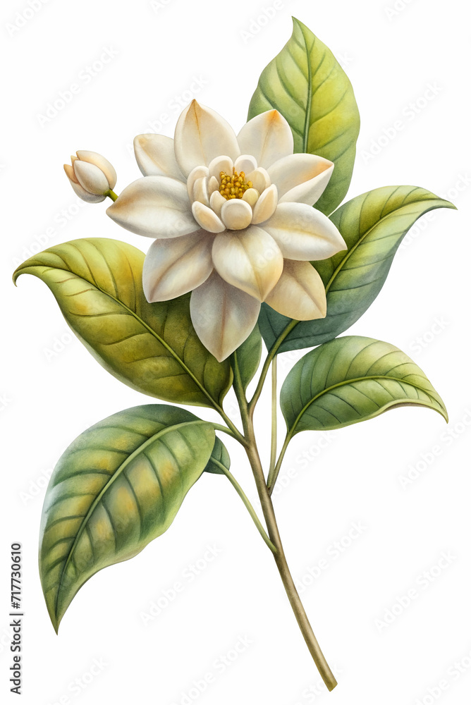 Jasmine flower illustration image.