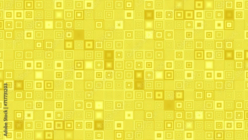 Abstract 4K motion loop gold background with flashing shiny mosaic tiles. Abstract 4K motion loop gold background with flashing shiny mosaic tiles.