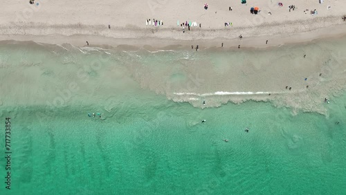 surfing scarborough beach perth australia amazing white sand turquoise sea 4k drone footage photo