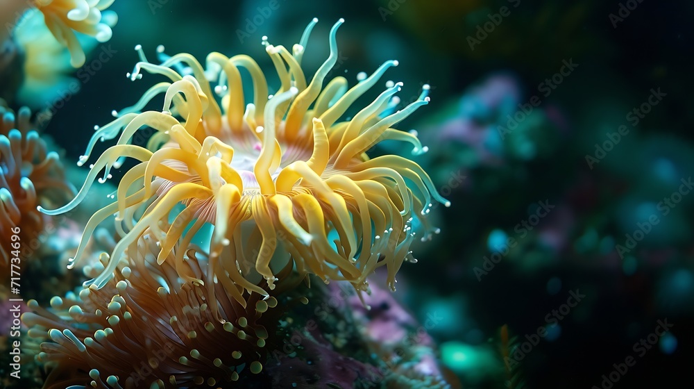 Generative AI : Clark's anemone and Senju sea anemone Generative AI : Clark's anemone and Senju sea anemone