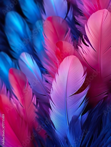 pink and yellow feathers