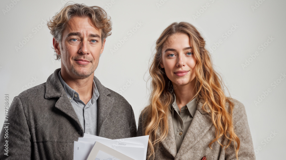 Casual Chic Business Colleagues with Documents Casual Chic Business Colleagues with Documents