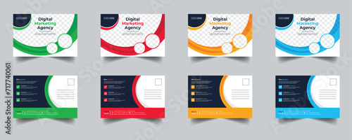 Modern Creative Corporate Post Card Template, Vector Template for Opening Invitation Editable, Professional Business Postcard Design, Event Card Design, Invitation Design, Direct Mail EDDM Template