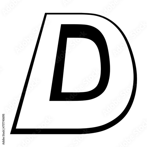 Logo letter d tall slender ...