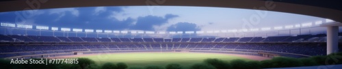 Twilight Ambience at an Empty Baseball Stadium © Andrei