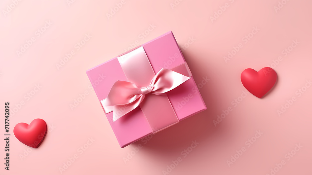 Gift background. Copy space with Christmas gifts, holiday or birthday