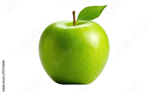Fresh Green Apple on Transparent Background