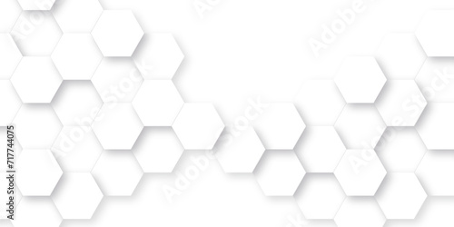 Abstract background with hexagons honeycomb technology texture. Hexagonal shape structure light seamless geometric background. Surface polygon pattern with digital hexagon and futuristic business.