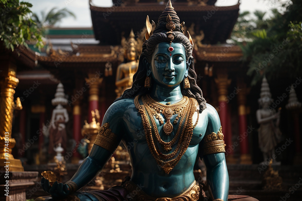 Statue of shiva in Temple.