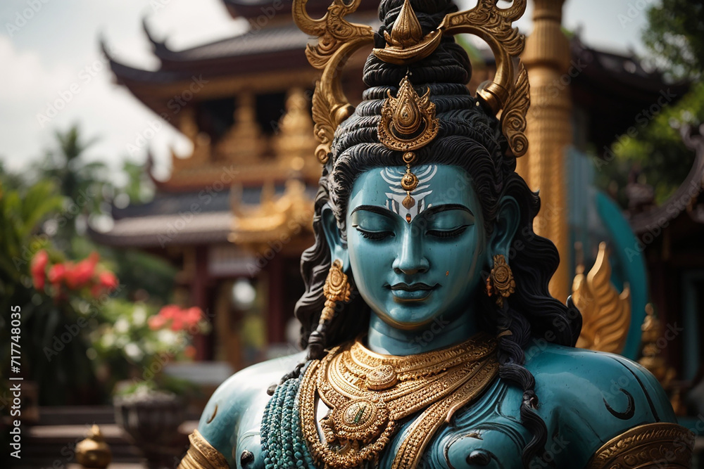 Statue of shiva in Temple. Statue of shiva in Temple.