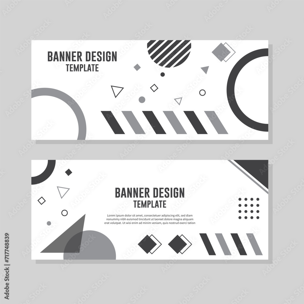 Abstract geometric banner design template. Vector illustration
