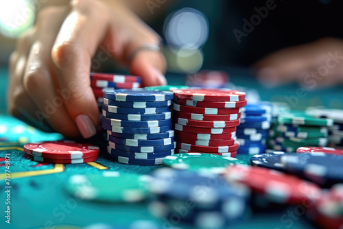 close-up of a man who plays poker 