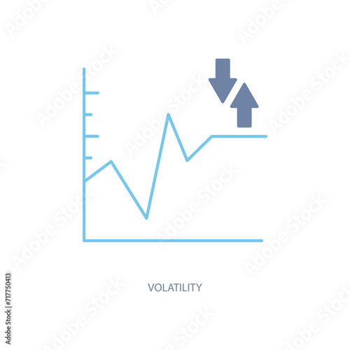 volatility concept line icon. Simple element illustration. volatility concept outline symbol design.